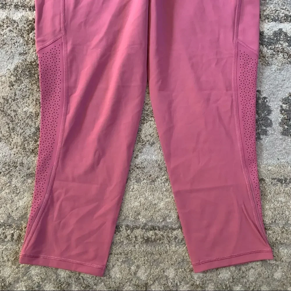 Lululemon Ready To Race Crop Moss Rose Full-On Luon 10